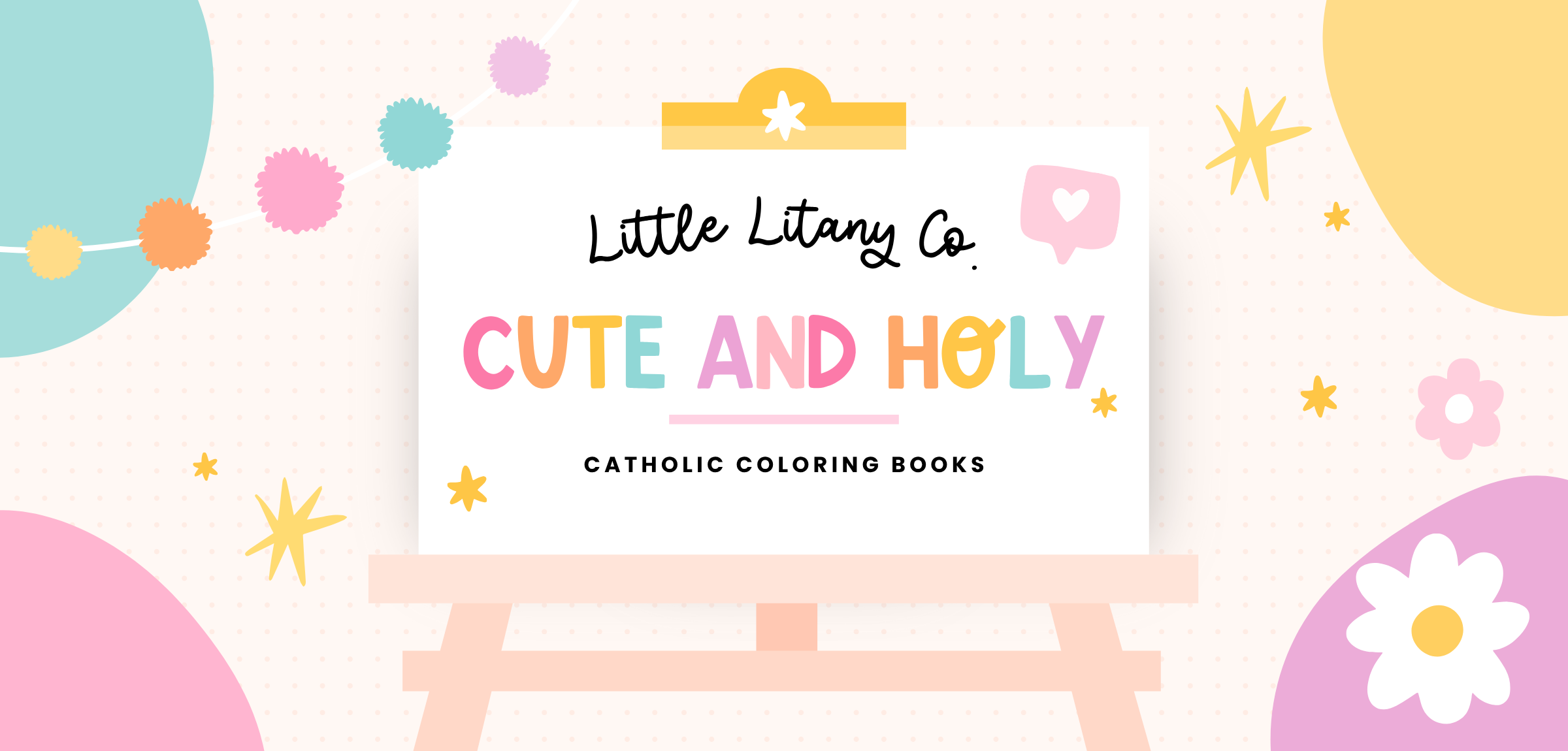 The Catholic Saints Coloring Book by Little Litany Co, showcasing hand-illustrated saints and inspiring faith-based creativity.